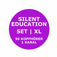 Silent Education Set von Headphone Revolution inkl. Silent Disco Kopfhörer, mobilem Transmitter CF oTO und Zubehör