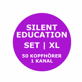 Silent Education Set von Headphone Revolution inkl. Silent Disco Kopfhörer, mobilem Transmitter CF oTO und Zubehör