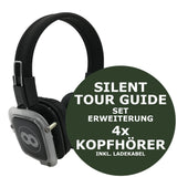 Silent Tour Guide Set Erweiterung | 4x Kopfhörer