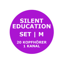 Silent Education Set von Headphone Revolution inkl. Silent Disco Kopfhörer, mobilem Transmitter CF oTO und Zubehör